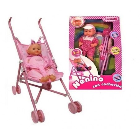 BEBÉ NENINO CON COCHE DE PASEO CARIÑITO