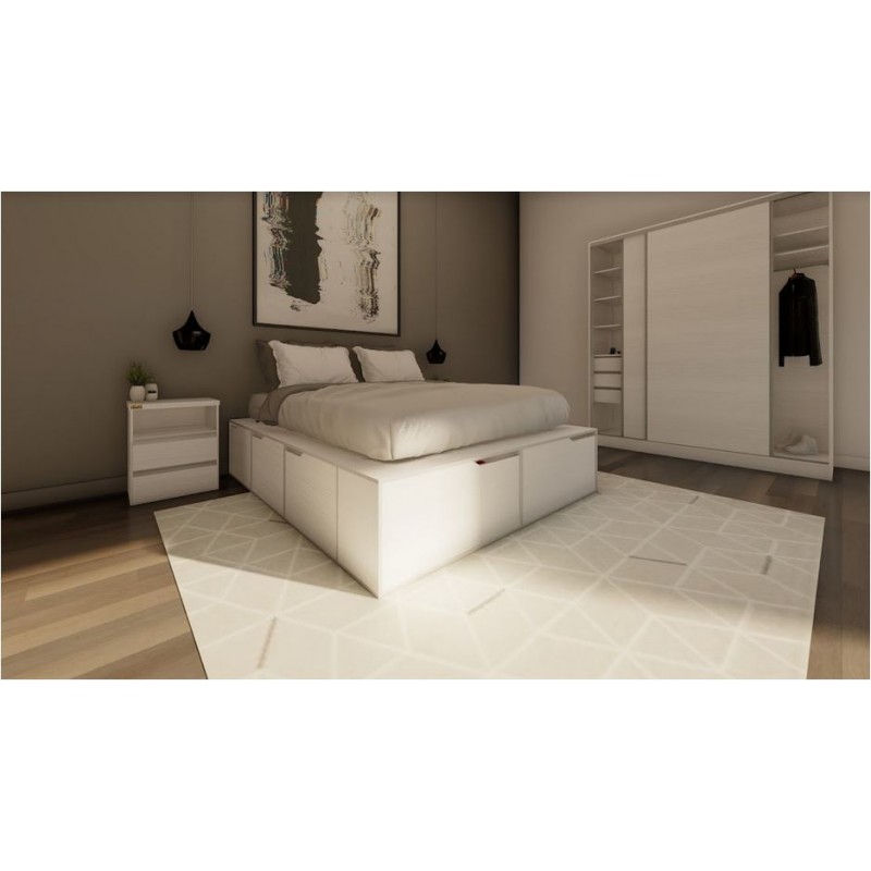 CAMA BOX 2 PLAZAS EMC CON 6 CAJONES Y 2...