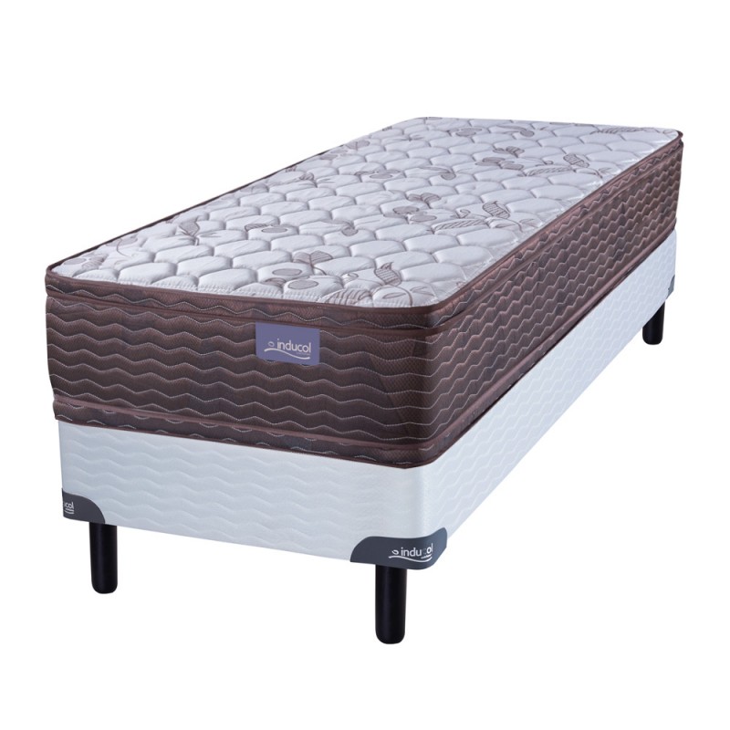 COLCHÓN + SOMMIER INDUCOL AURAL ESPUMA 80X190X29