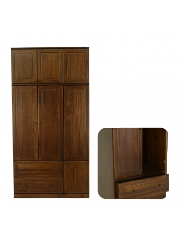 PLACARD 7 PUERTAS 2 CAJONES MADERA MACIZA
