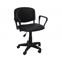 SILLA DE OFICINA DAKOT ECOCUERO NEGRO