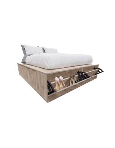 CAMA BOX 2 PLAZAS EMC CON 6 CAJONES Y 2 ZAPATERO BÁLTICO