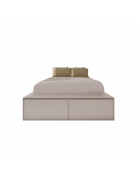 CAMA PRO EMC QUEEN 1.60M CON 6 CAJONES Y 2 ZAPATEROS BLANCO