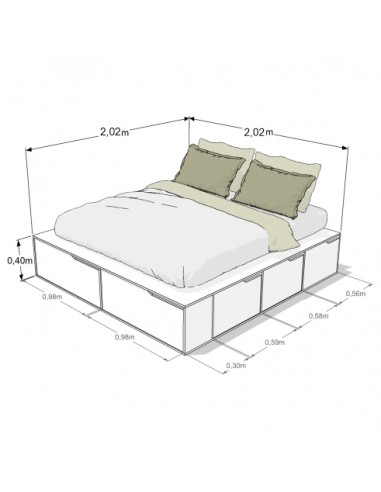 CAMA PRO EMC KING 2M CON 6 CAJONES Y 2...