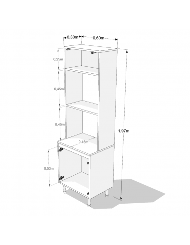 ORGANIZADOR DE COCINA EMC SIMPLE BLANCO Y WENGUE