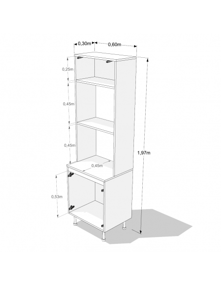 ORGANIZADOR DE COCINA EMC SIMPLE BLANCO Y WENGUE