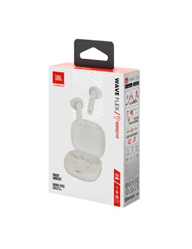 AURICULAR JBL WAVE FLEX TWS BLANCO