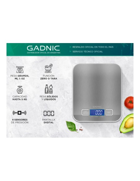 BALANZA DE COCINA GADNIC DIGITAL