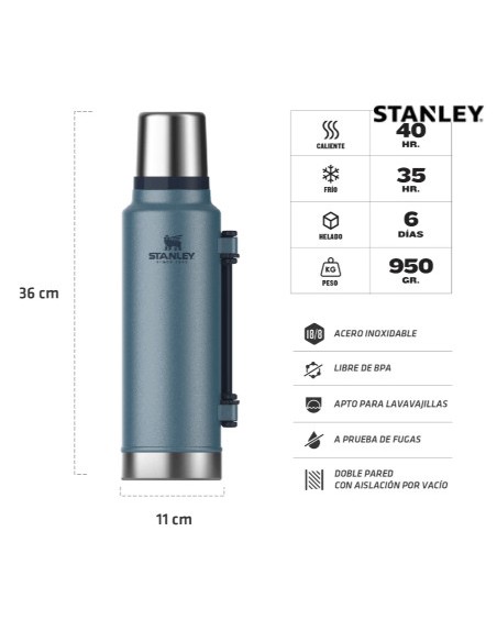 TERMO STANLEY CLÁSICO 1.4LT AZUL