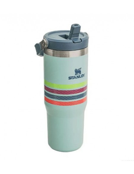 BOTELLA STANLEY FLIP STRAW 887 ML SEAFOAM STRIPE
