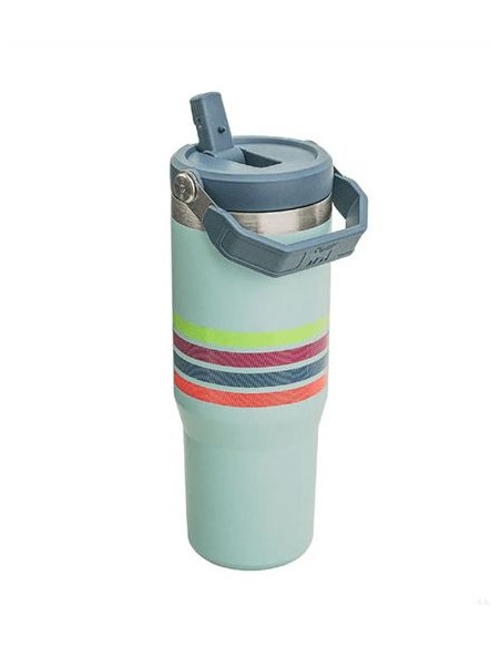 BOTELLA STANLEY FLIP STRAW 887 ML SEAFOAM STRIPE