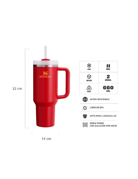 VASO STANLEY QUENCHER TUMB 1.1LT ROJO