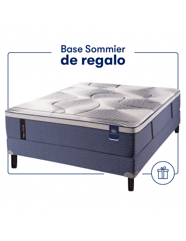COLCHÓN + SOMMIER DE REGALO SERTA NEW YORK RESORTES TEJIDO DE PUNTO 140x190