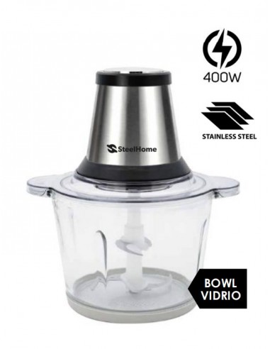 PICADOR STEELHOME SH-PA400W ACERO INOXIDABLE Y VIDRIO