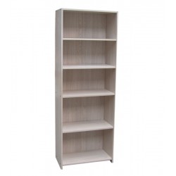 BIBLIOTECA 5 ESTANTES GRIS ANDINO