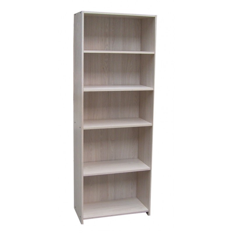 BIBLIOTECA 5 ESTANTES GRIS ANDINO