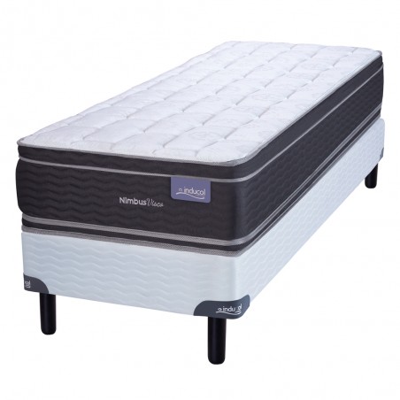 COLCHÓN + SOMMIER INDUCOL NIMBUS VISCO ESPUMA 80X190X27