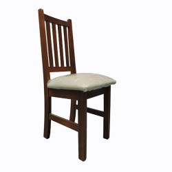 SILLA MADERA TAPIZADA COLOR CEDRO
